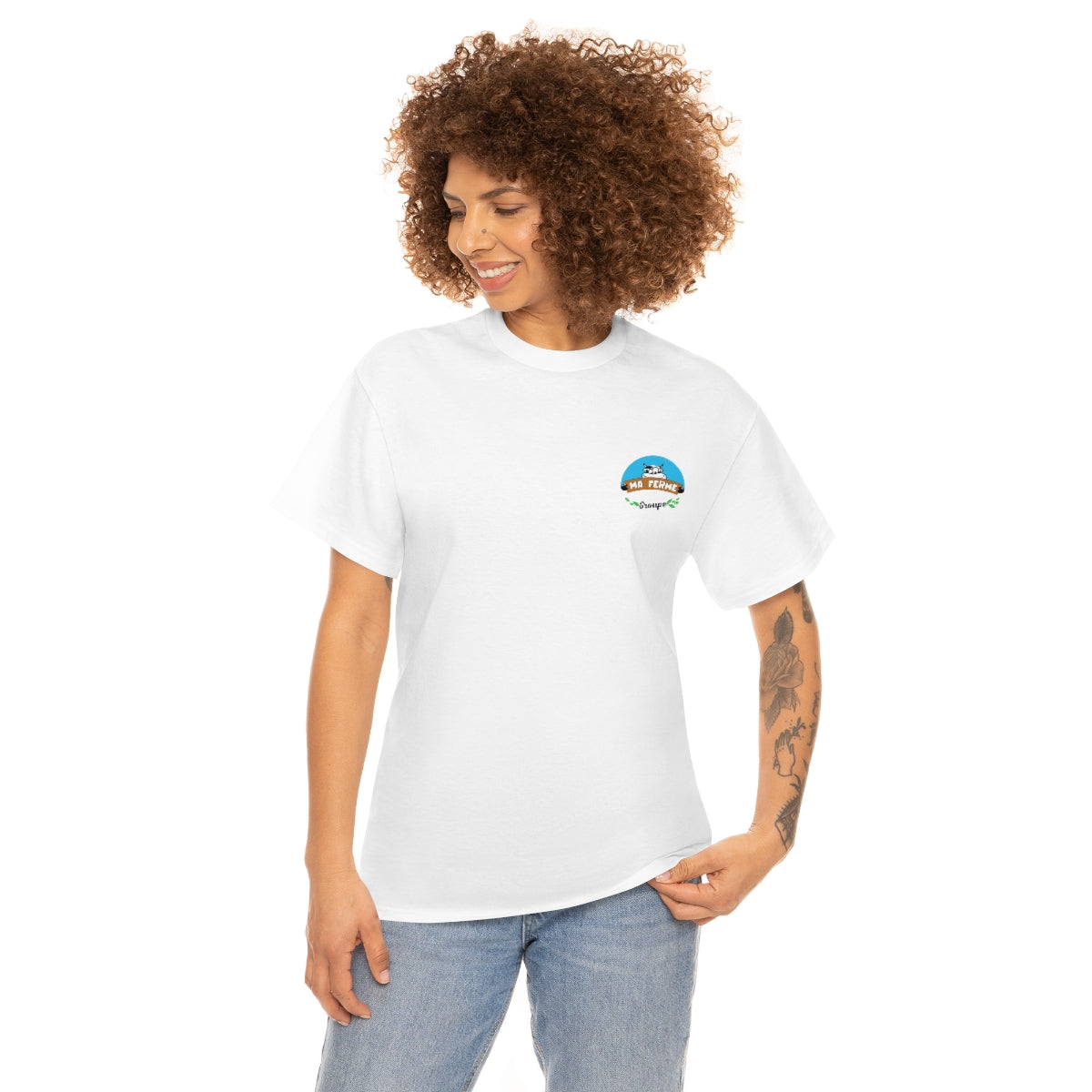 T-shirt blanc MaFermeGroupe