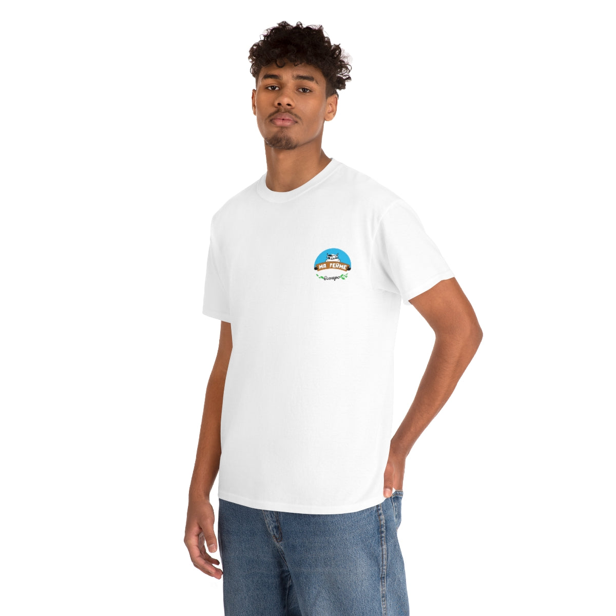 T-shirt blanc MaFermeGroupe