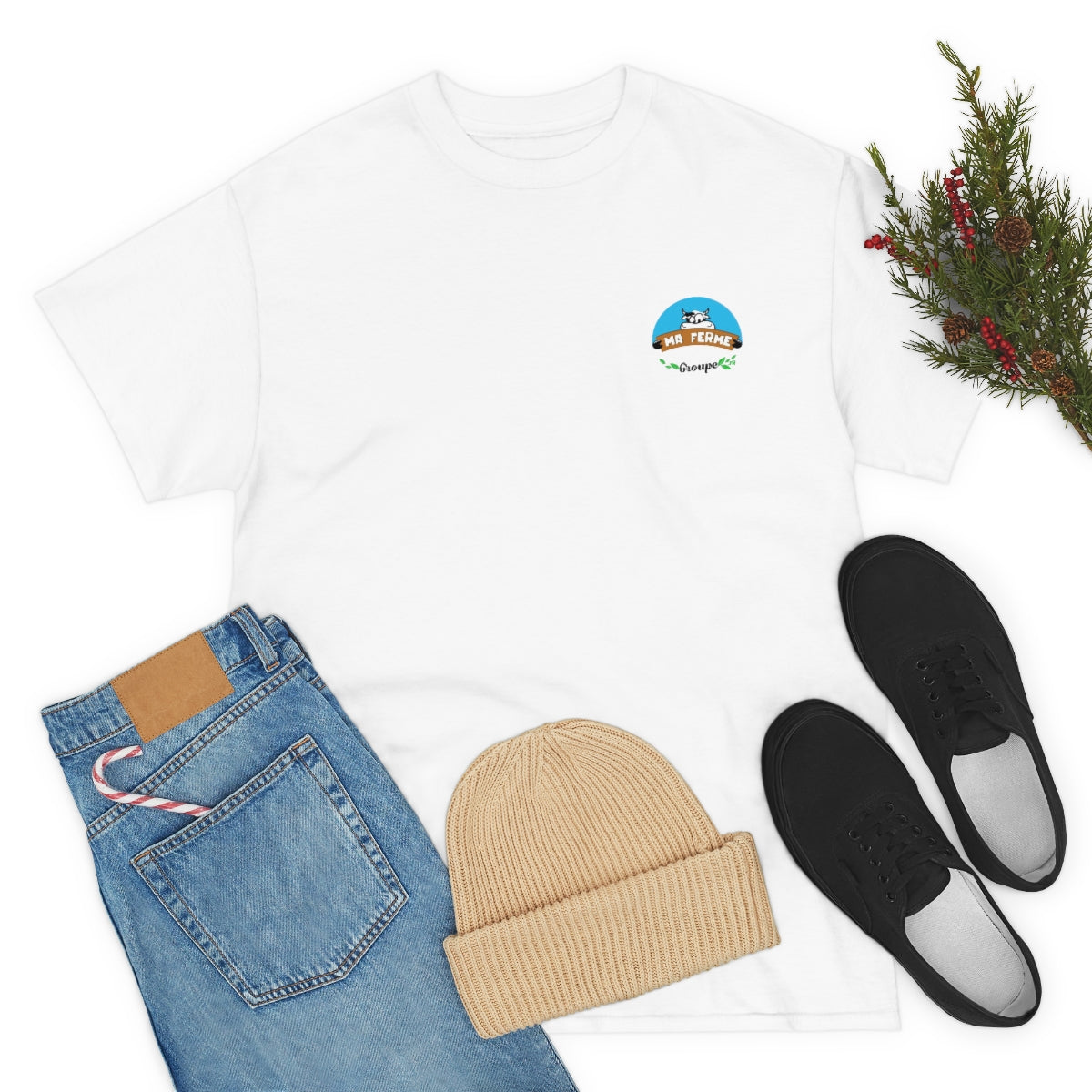 T-shirt blanc MaFermeGroupe