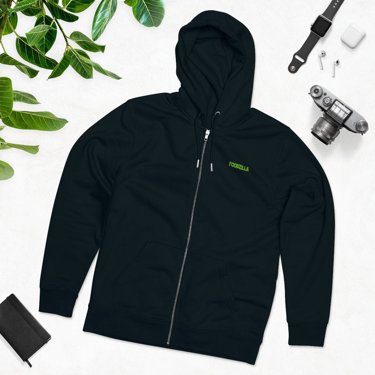 Veste à capuche noire FoodZilla